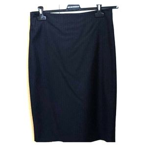 Emporio Armani navy blue pinstripe pencil skirt